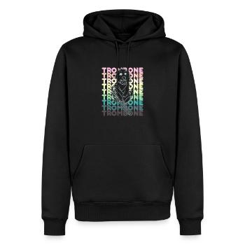 Hund Blechbläser Posaune Musiker Orchester - Männer Premium Bio Hoodie - Schwarz - Vorne - Nico (187cm)
