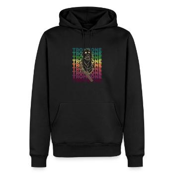 Hund Blechbläser Posaune Musiker Orchester - Männer Premium Bio Hoodie - Schwarz - Vorne - Nico (187cm)