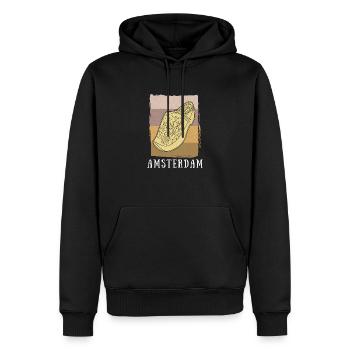 Niederlande Tourist Amsterdam Holzschuhe Schuhe - Männer Premium Bio Hoodie - Schwarz - Vorne - Nico (187cm)
