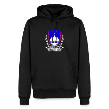Slowenien Balkan National Herkunft Urlaub - Männer Premium Bio Hoodie - Schwarz - Vorne - Nico (187cm)