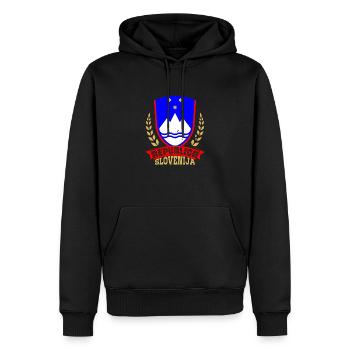 Slowenien Balkan National Herkunft Urlaub - Männer Premium Bio Hoodie - Schwarz - Vorne - Nico (187cm)