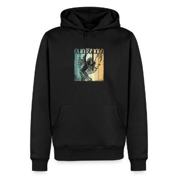 Paradiesvogel Quetazal Antigua Tropisch Guate - Männer Premium Bio Hoodie - Schwarz - Vorne - Nico (187cm)