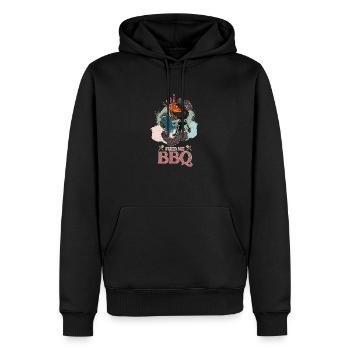 BBQ Grillen Smoker Fleisch Koch Vater Sommer - Männer Premium Bio Hoodie - Schwarz - Vorne - Nico (187cm)