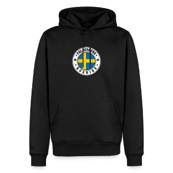 Schweden Schwedisch Sverige Urlaub Wikinger Volk - Männer Premium Bio Hoodie - Schwarz - Vorne - Nico (187cm)