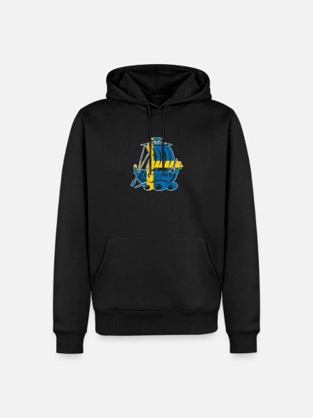 Schweden Skandinavien Sverige Wikinger Volk - Männer Premium Bio Hoodie - Schwarz