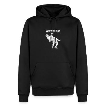 Suplex Kampfsportler Ringen Training Wettkampf - Männer Premium Bio Hoodie - Schwarz - Vorne - Nico (187cm)