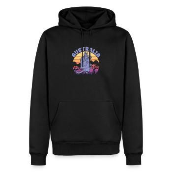 Australien Känguru Australier Sydney Boxen - Männer Premium Bio Hoodie - Schwarz - Vorne - Nico (187cm)