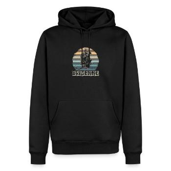 Australien Reise Urlaub Känguru Symbol Urlaub - Männer Premium Bio Hoodie - Schwarz - Vorne - Nico (187cm)
