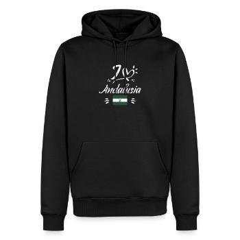 Sevilla Flagge Iberische Halbinsel Spanien - Männer Premium Bio Hoodie - Schwarz - Vorne - Nico (187cm)