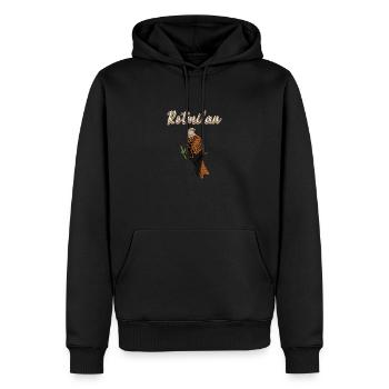 Vogel Natur Schützer Rotmilan Greifvogel Wald - Männer Premium Bio Hoodie - Schwarz - Vorne - Nico (187cm)