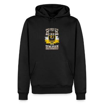 Schlesien Wappen Provinz Schlesisch Region - Männer Premium Bio Hoodie - Schwarz - Vorne - Nico (187cm)