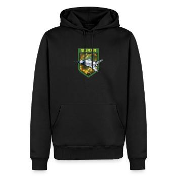 Baikonur Kosmodrom Buran UdSSR Sowjetisch - Männer Premium Bio Hoodie - Schwarz - Vorne - Nico (187cm)