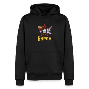 Buran Weltraum Raumschiff UdSSR Russland - Männer Premium Bio Hoodie - Schwarz - Vorne - Nico (187cm)
