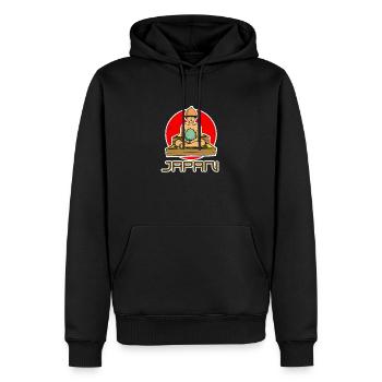 Sento Japan Sauna Dampf Tradition Japanisch - Männer Premium Bio Hoodie - Schwarz - Vorne - Nico (187cm)