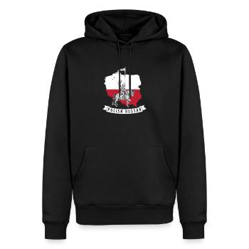 Schwere Kavallerie Militär Polen Husaria Polska Fl - Männer Premium Bio Hoodie - Schwarz - Vorne - Nico (187cm)