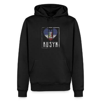 Rusyn Kiewer Rus Slawen Herkunft Karpaten - Männer Premium Bio Hoodie - Schwarz - Vorne - Nico (187cm)