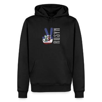 Rusyn Volk Rusnak Ruthenen Diaspora Slawen - Männer Premium Bio Hoodie - Schwarz - Vorne - Nico (187cm)