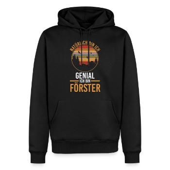 Waldarbeiter Holzfäller Waldarbeit Förster - Männer Premium Bio Hoodie - Schwarz - Vorne - Nico (187cm)