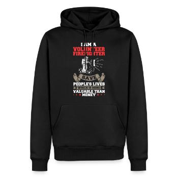 Volunteer Firefighter Firefighter Volunteers - Men’s Premium Organic Hoodie - black - Front - Nico (187cm)