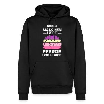 Pferde Pferdeliebhaber Hundeliebhaber Hunde - Männer Premium Bio Hoodie - Schwarz - Vorne - Nico (187cm)