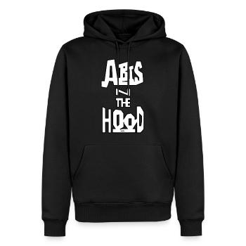 ABIS N THE HOOD - Männer Premium Bio Hoodie - Schwarz - Vorne - Nico (187cm)
