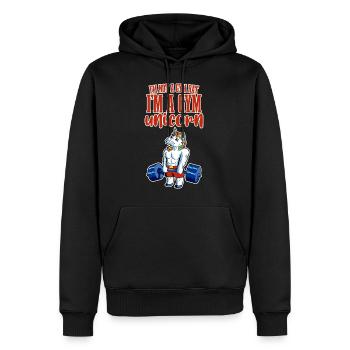 I'm Not A Gym Rat I'm A Gym Unicorn 4 - Männer Premium Bio Hoodie - Schwarz - Vorne - Nico (187cm)