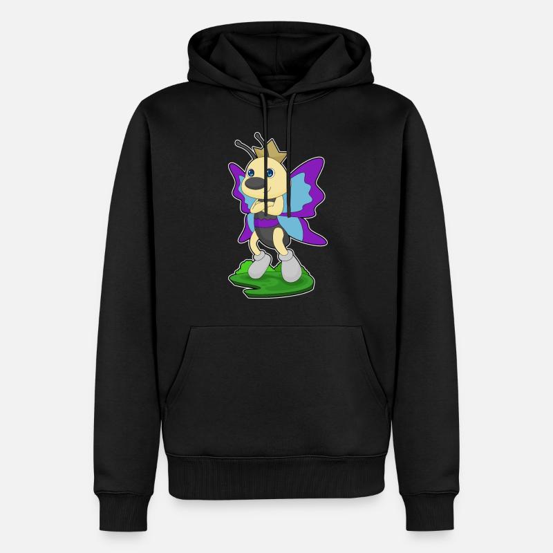 Couronne de princesse papillon - Sweat à capuche Premium bio Homme - noir