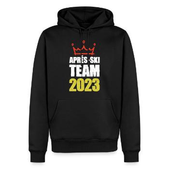 Apres Ski 2023 - Männer Premium Bio Hoodie - Schwarz - Vorne - Nico (187cm)