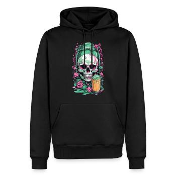 Gothic Skull Pastel Poison Halloween Design - Männer Premium Bio Hoodie - Schwarz - Vorne - Nico (187cm)