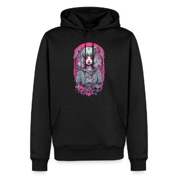 Okkultes Goth Girl Pastel Gothik Design - Männer Premium Bio Hoodie - Schwarz - Vorne - Nico (187cm)