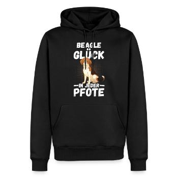 Hund Beagle - Männer Premium Bio Hoodie - Schwarz - Vorne - Nico (187cm)
