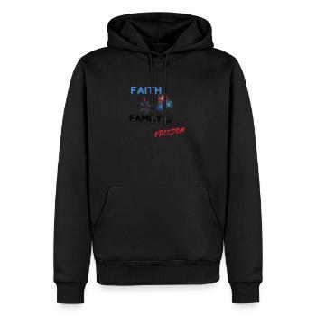 4th Of July Boom Y'all With Red And Blue Fireworks - Sweat à capuche Premium bio Homme - noir - Devant - Nico (187cm)