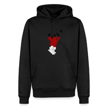 Elsass Videospielwürfel - Männer Premium Bio Hoodie - Schwarz - Vorne - Nico (187cm)