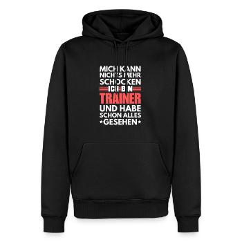 Entraîneur non choquable - Sweat à capuche Premium bio Homme - noir - Devant - Nico (187cm)