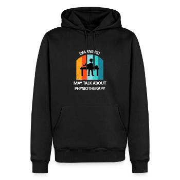 Physiotherapeut Humorvoll Geschenk Spruch Lustig - Männer Premium Bio Hoodie - Schwarz - Vorne - Nico (187cm)