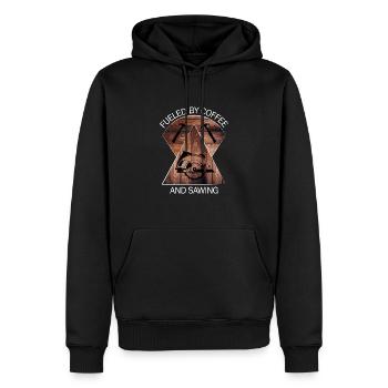 Carpenter, carpenter, carpenter, carpenter, craftsman, wood - Men’s Premium Organic Hoodie - black - Front - Nico (187cm)