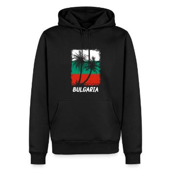 Bulgarien Flagge Bulgarische Fahne Goldstrand - Männer Premium Bio Hoodie - Schwarz - Vorne - Nico (187cm)