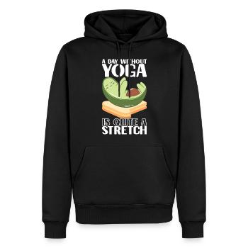 Avocado Toast - Männer Premium Bio Hoodie - Schwarz - Vorne - Nico (187cm)