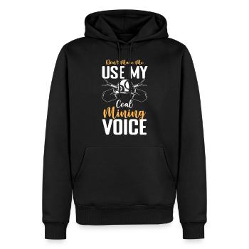 Coal Men Miners Treasures - Men’s Premium Organic Hoodie - black - Front - Nico (187cm)