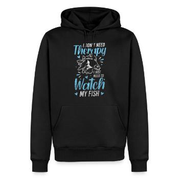 Fish Hobby Algae Goldfish - Men’s Premium Organic Hoodie - black - Front - Nico (187cm)