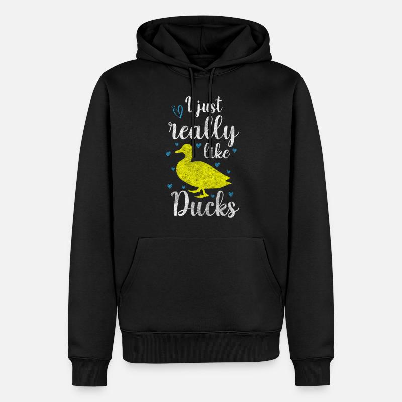 Duck Quack Nature - Sweat à capuche Premium bio Homme - noir