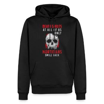 Fossoyeur Noir Humour Vocation - Sweat à capuche Premium bio Homme - noir - Devant - Nico (187cm)