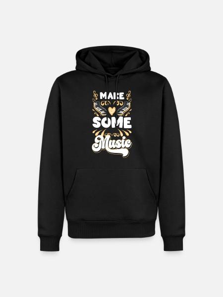 Musician Passion Melody Dancing - Men’s Premium Organic Hoodie - black