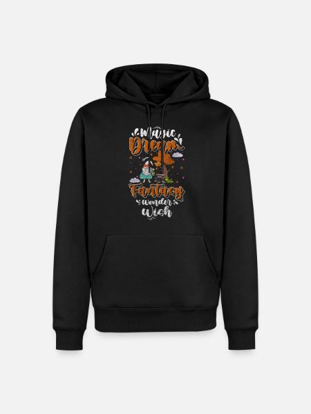 Imp Fantasy Garden Leprechaun - Men’s Premium Organic Hoodie - black