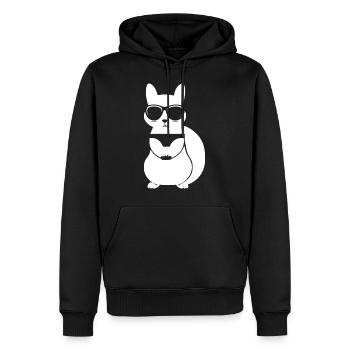 Funny Alpaca Wearing Sunglasses Cool Alpacas - Men’s Premium Organic Hoodie - black - Front - Nico (187cm)