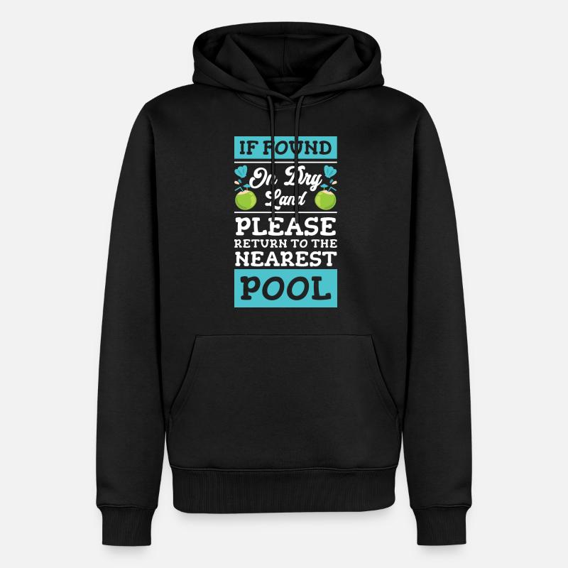 Piscine Piscine Baignade Plongée - Sweat à capuche Premium bio Homme - noir
