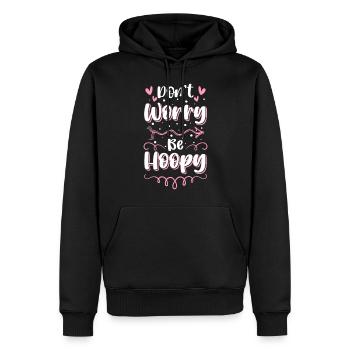 Créoles Hoop Trend Femme - Sweat à capuche Premium bio Homme - noir - Devant - Nico (187cm)