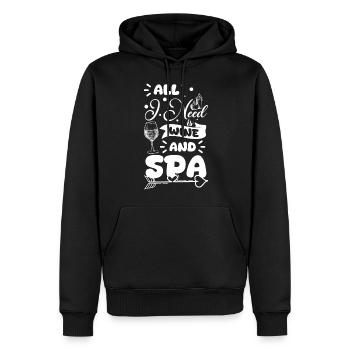 Wellness Urlaub Beauty - Männer Premium Bio Hoodie - Schwarz - Vorne - Nico (187cm)
