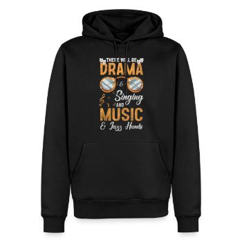 Drame Princesse Pleurnichant - Sweat à capuche Premium bio Homme - noir - Devant - Nico (187cm)