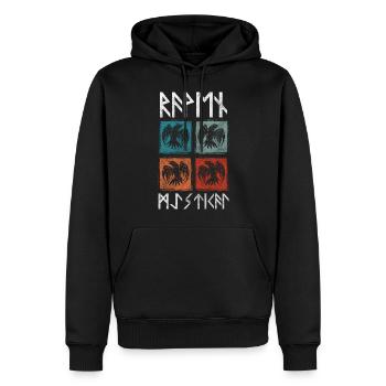 Mythologie Corbeau à capuchon Animal de compagnie - Sweat à capuche Premium bio Homme - noir - Devant - Nico (187cm)